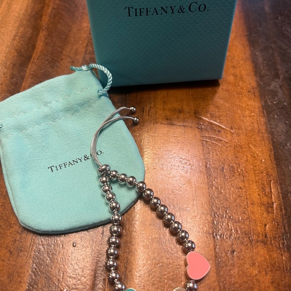 Tiffany & Co. Heart Tag Bracelet - Silver, Blue and Pink - Picture 8 of 8